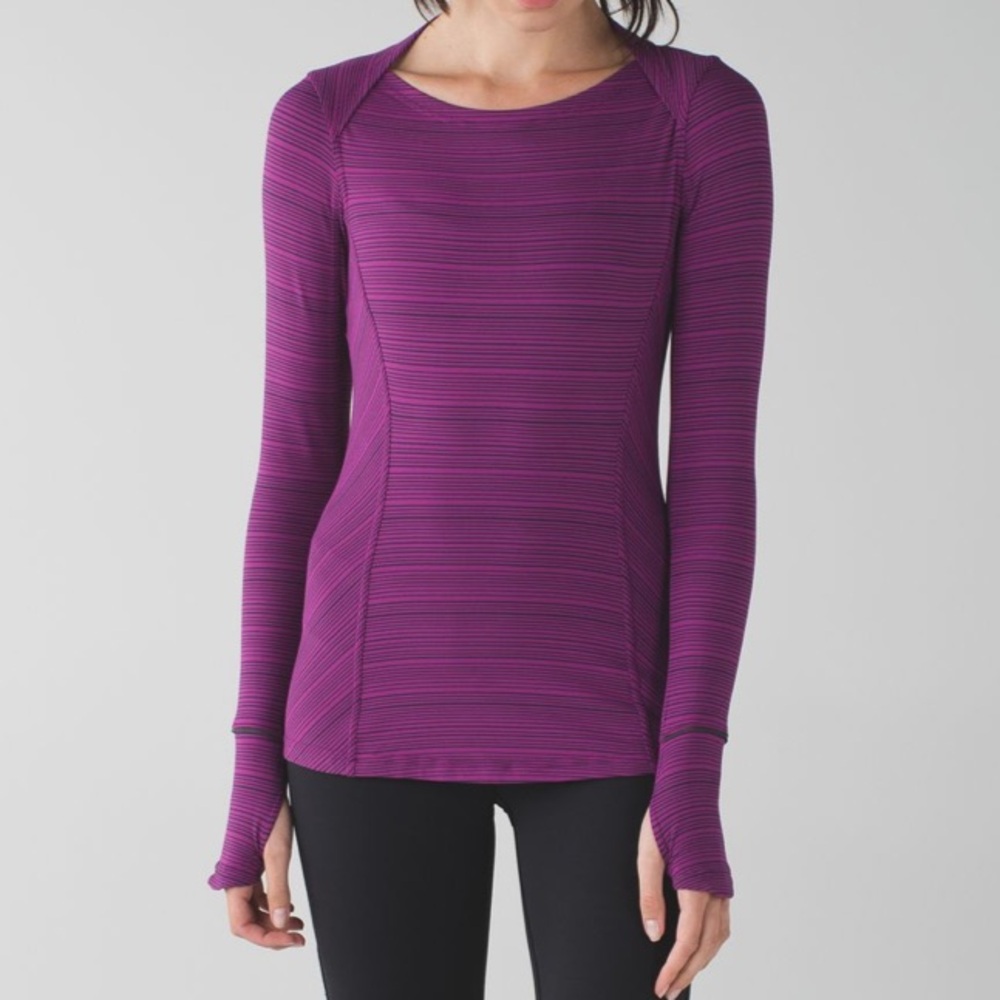 Lululemon Kanto Catch me reflective long sleeve back zippered pocket shirt 2